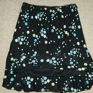 Black&Polka dot, flowy skirt, "Skirtology"